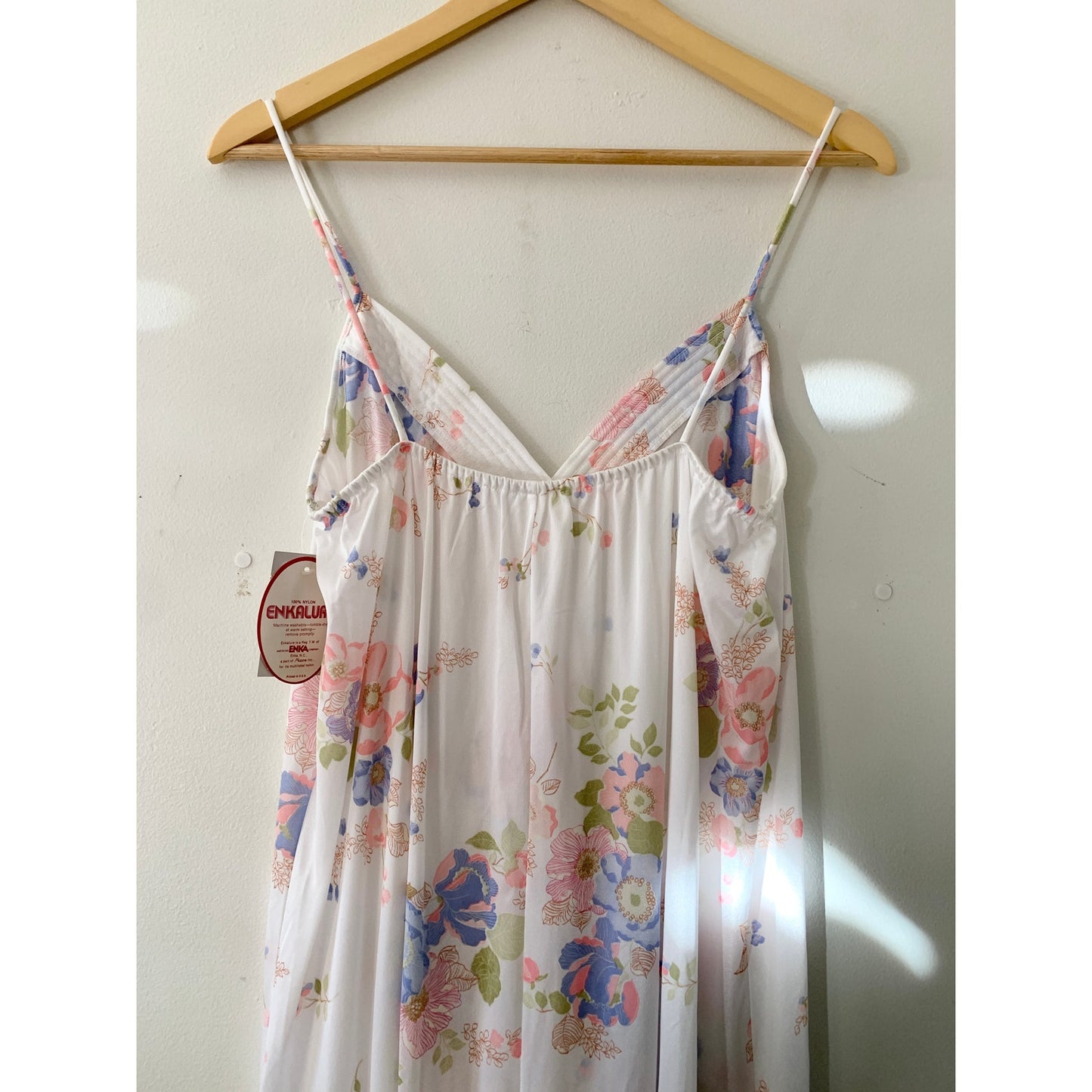 Tom Bezduda for Barad Eco Vintage 1970s Floral White Nightgown