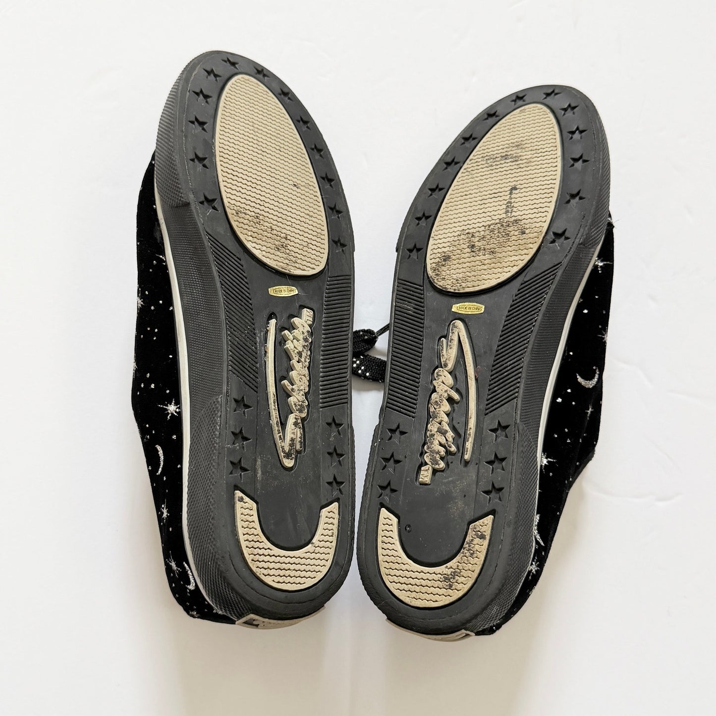 Vintage Sebastino Moon Star Celestial Black Velvet Sneaker Shoes