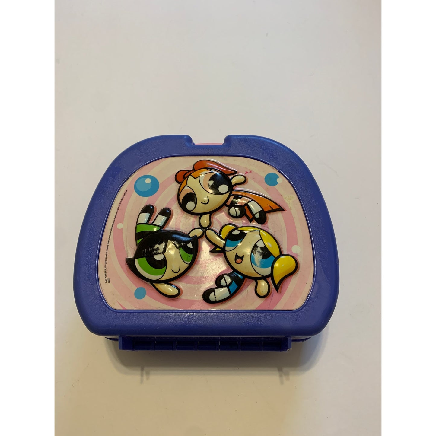 Power Puff Girls Vintage Purple Plastic Hard Case Lunchbox