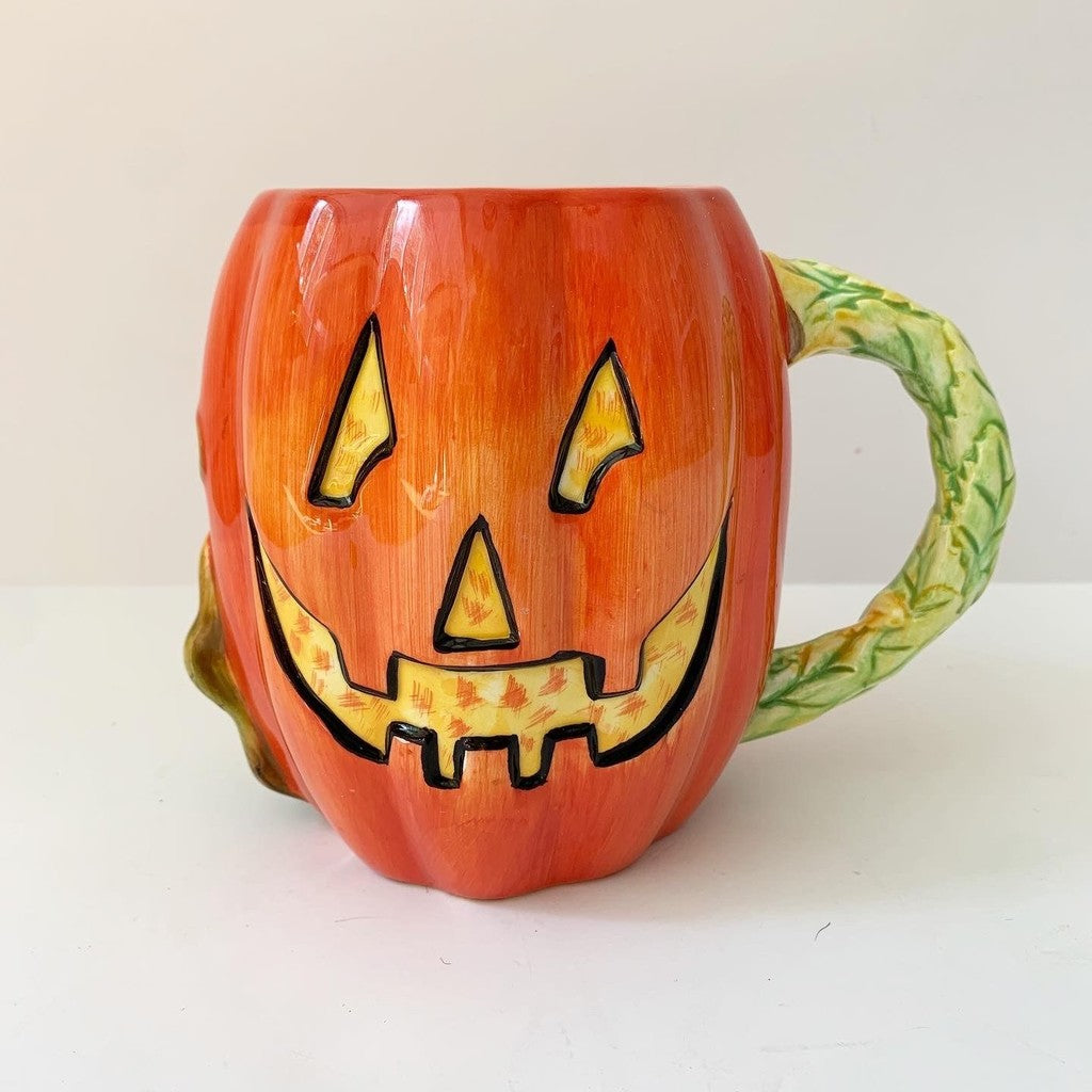 Certified International Orange 22 fl oz Susan Winget Halloween Pumpkin Mug 2