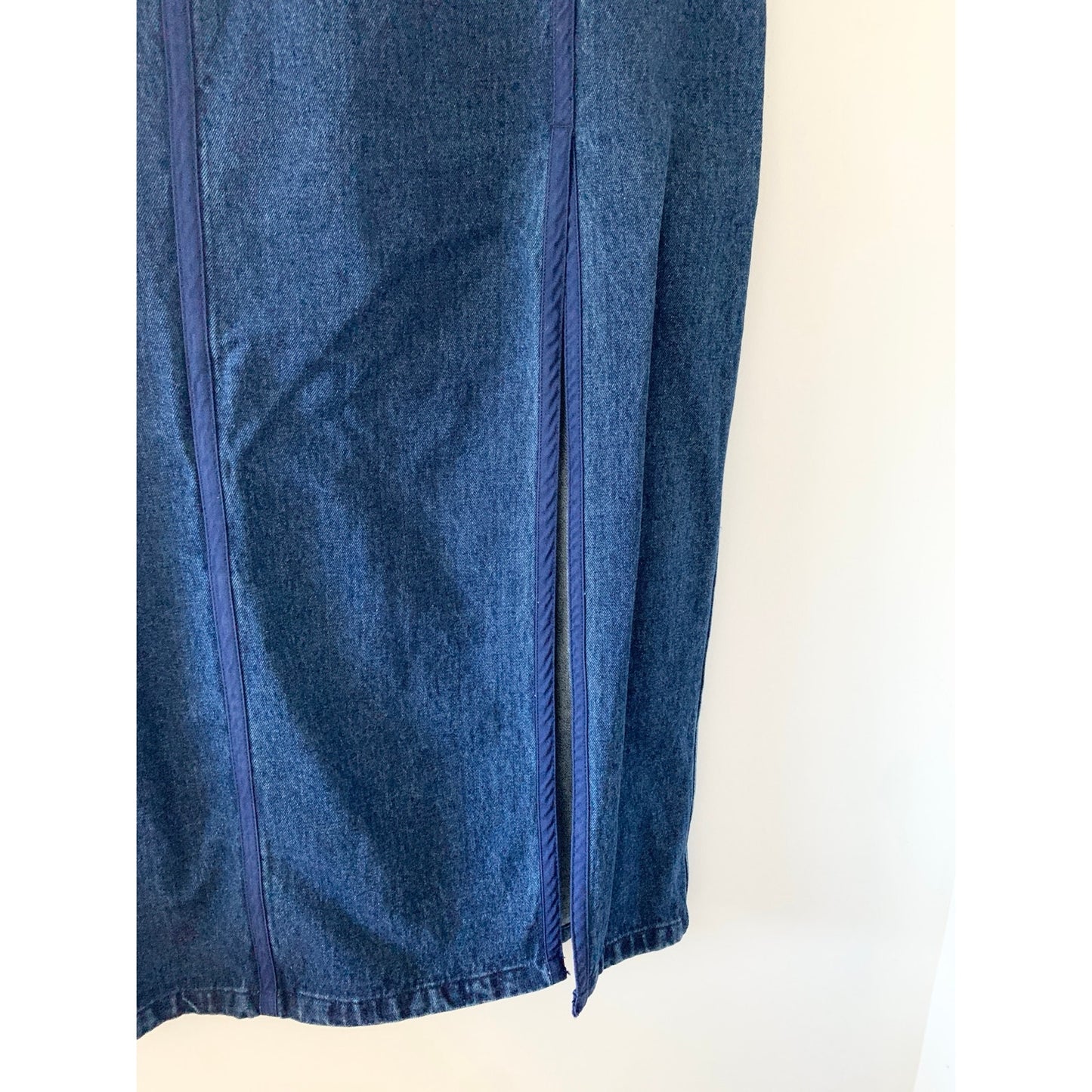The Limited Vintage 90s Dark Denim Blue Jean Maxi Skirt