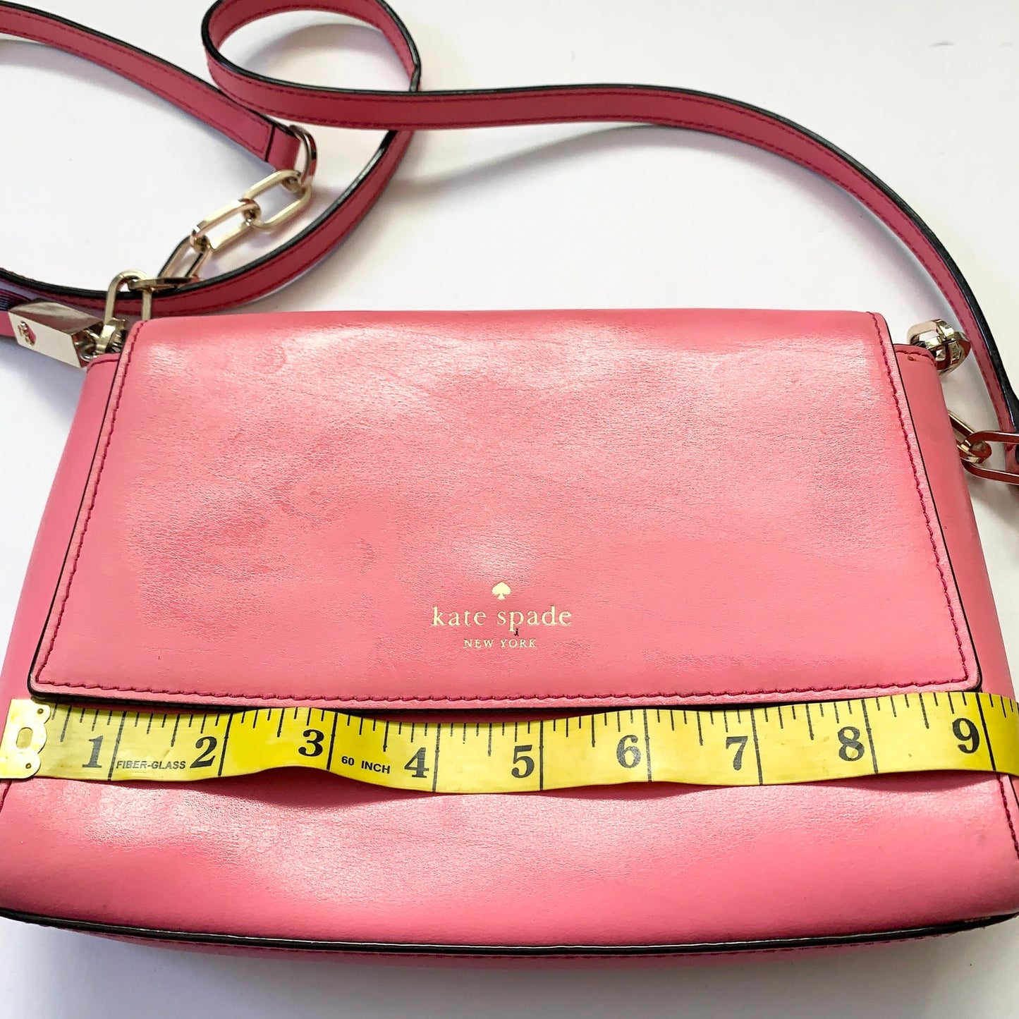 KATE SPADE Pink Gold Crossbody Square Purse Bag