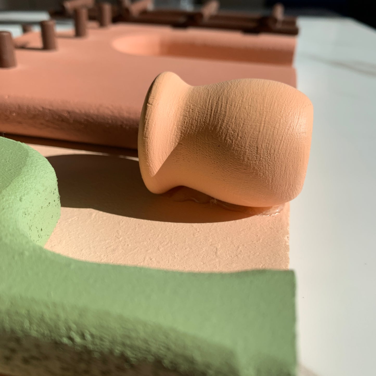 Southwestern Clay Peg Abode Cactus Wall Hanging