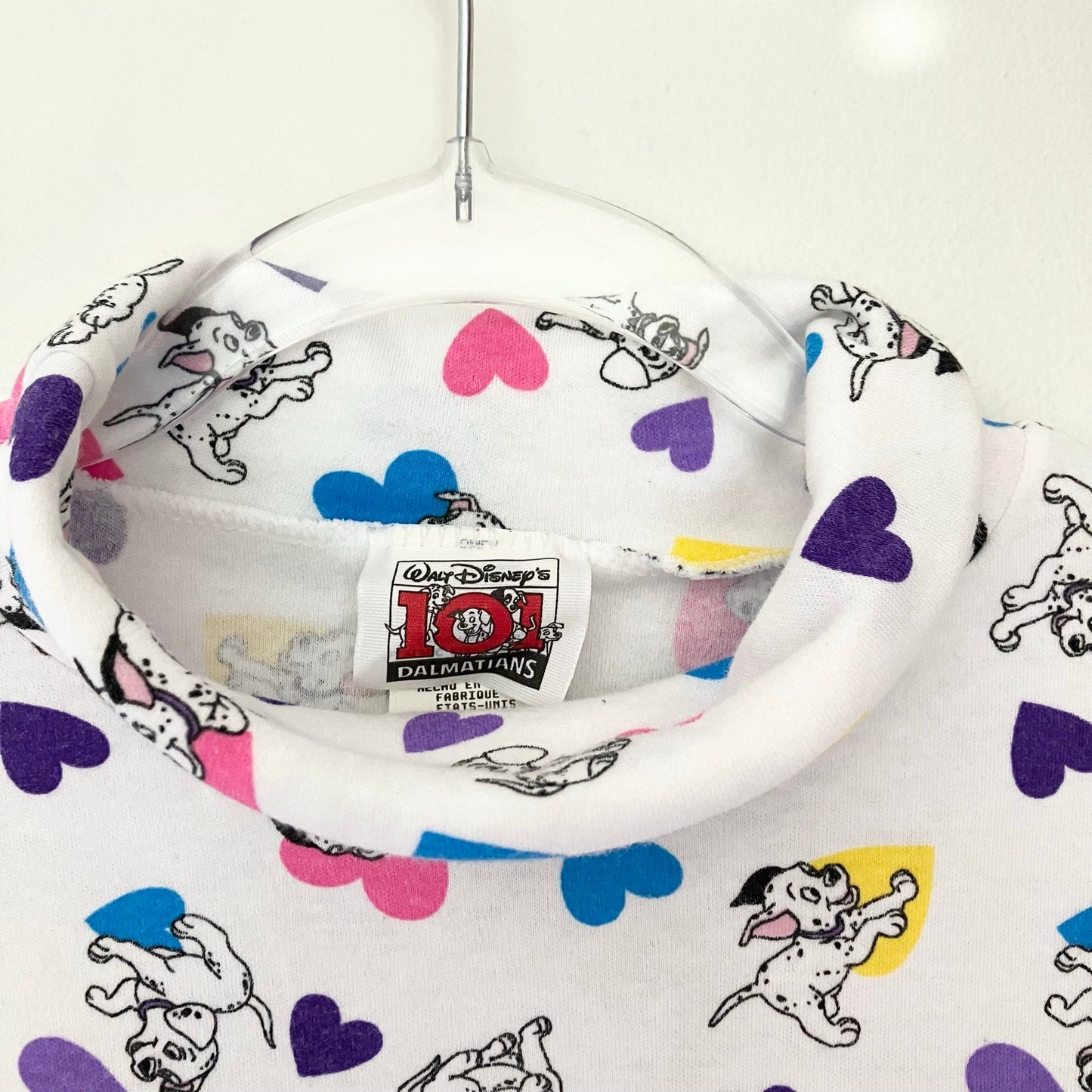 Vintage 90s 101 Dalmations Kids Turtleneck Sweater Large