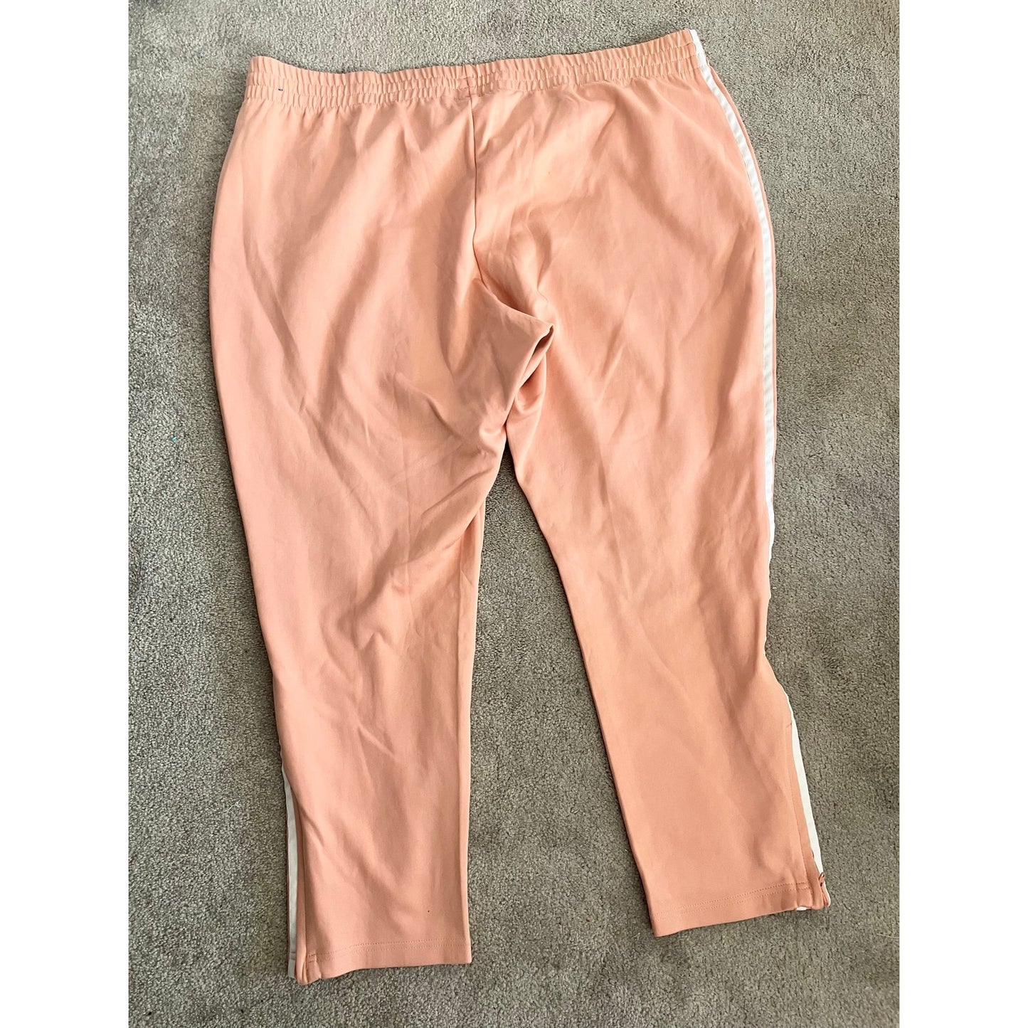 Adidas Primeblue Pink Pastel Peach Stripe Trefoil Logo Track Pants 4x Plus