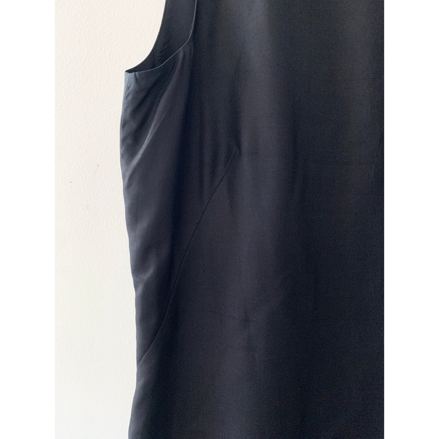 Ann Taylor Vintage Black Silk Sheath Dress 8 Medium