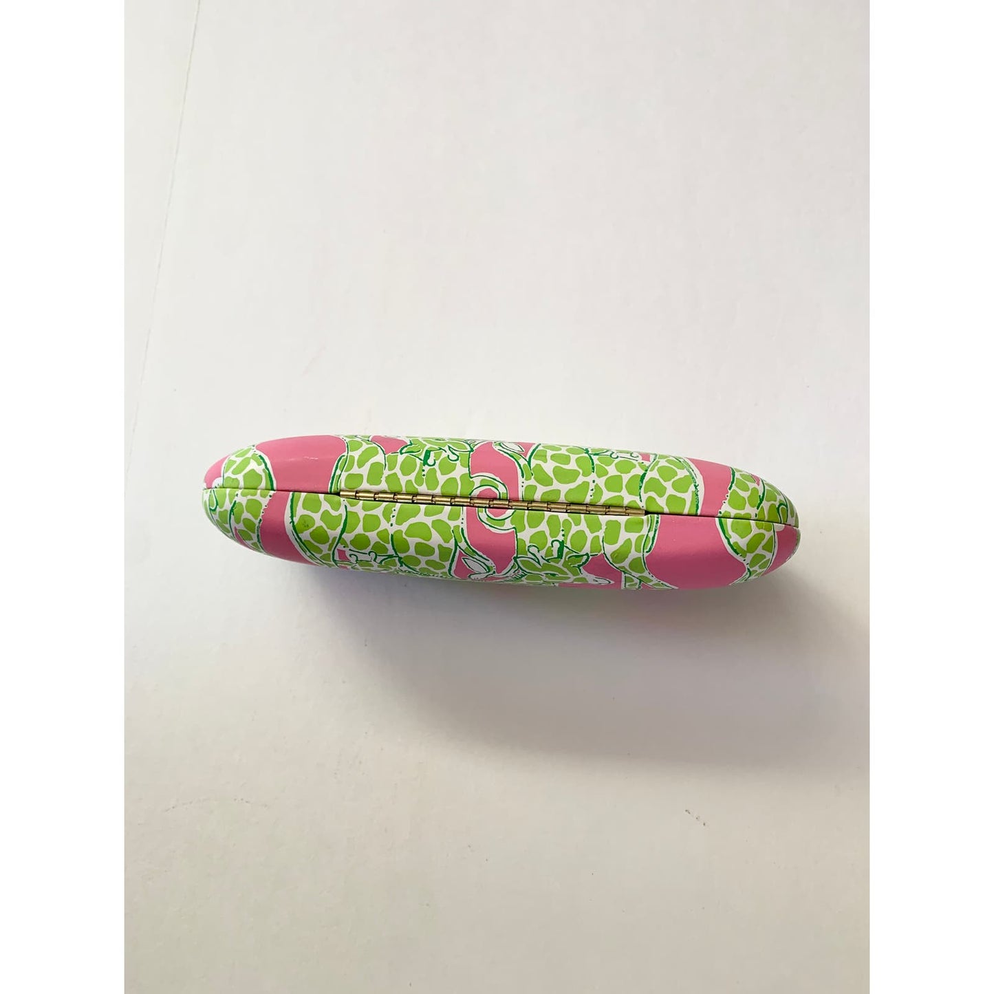 LILLY PULITZER Eyeglass Hard Case Pink Green Giraffes Clamshell Style