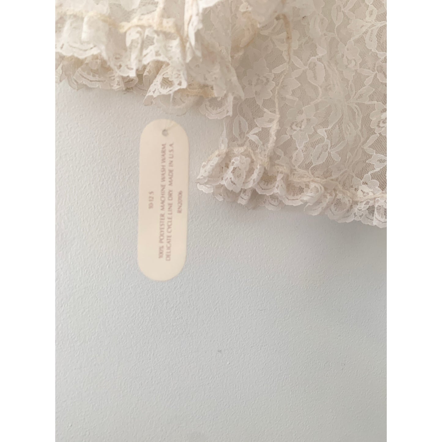 Pearls and Lace Vintage Lingerie Shirt Bolero Bed Jacket White Bridal Sm Med