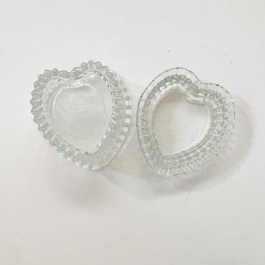 Heart Shaped Glass Trinket Box