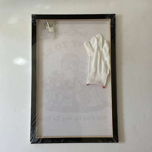 All That Is Meant to Be Quote Canvas Wall Art Frog Mushroom Red White