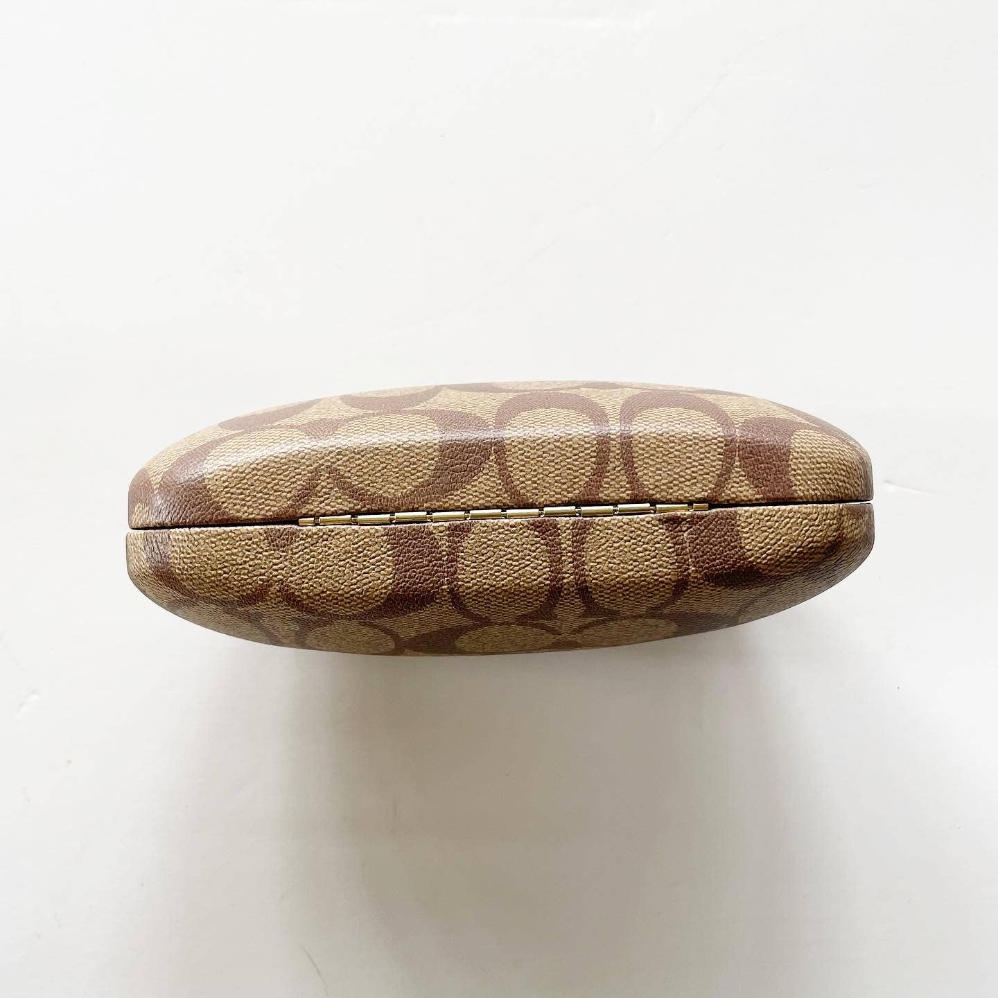 Coach Signature Logo Brown Glasses Case