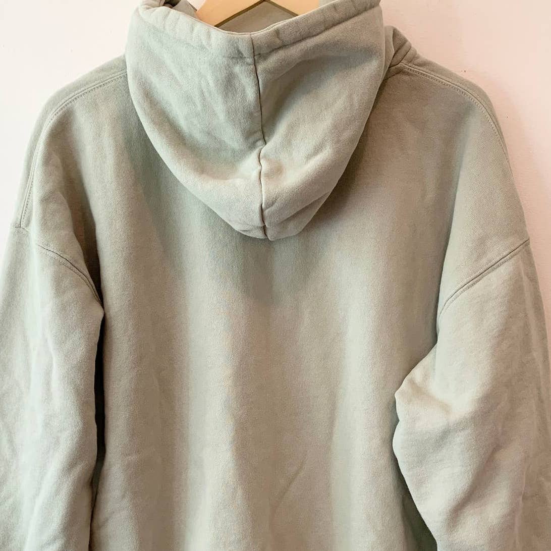 Brandy Melville Christy Sage Green Basic Zip Up Hoodie
