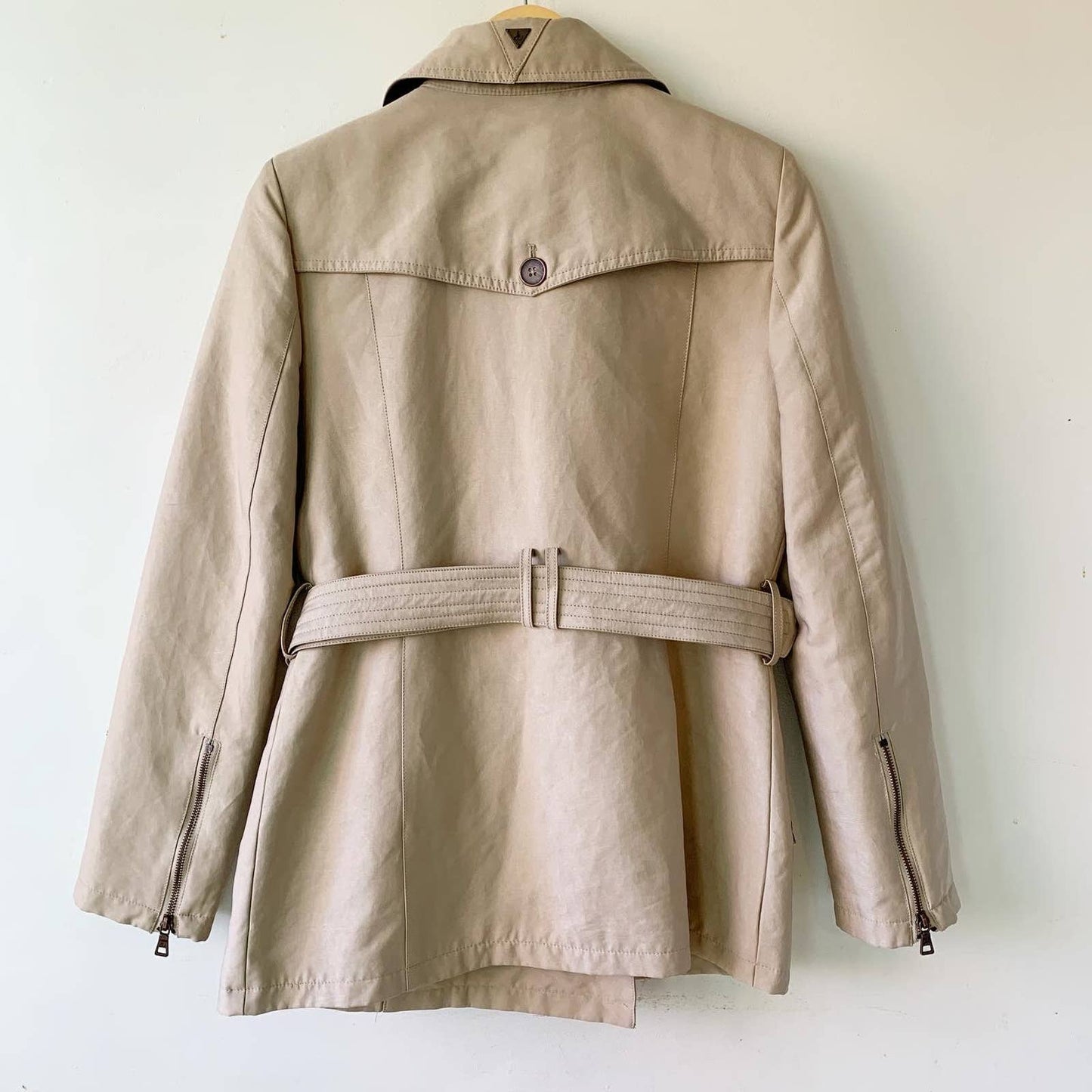 Sam Edelman Studded Tan Belted Trench Coat