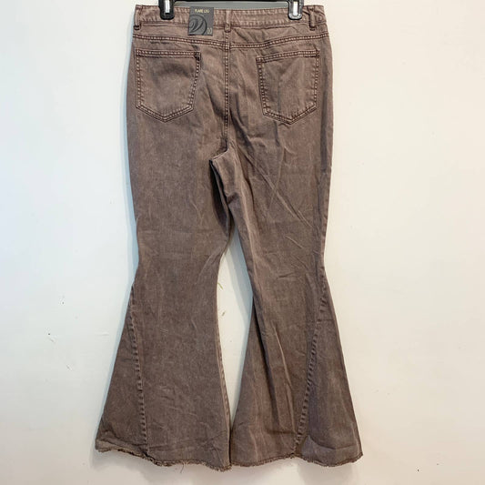 Versona High 70s Flare Bell Jeans Brown Ash Sz 10