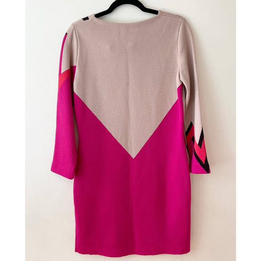 Vintage Emilio Pucci Wool Pink Lightening Printed Dress