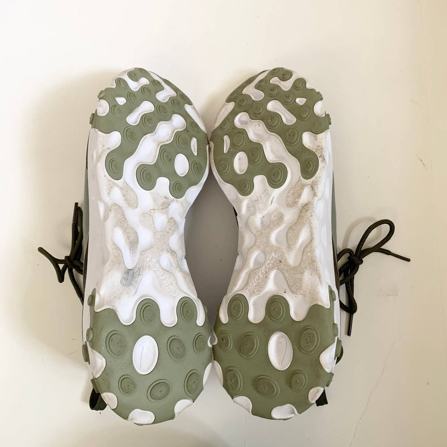 Nike React Element 55 Cargo Khaki Olive Army Green White Sneaker 12