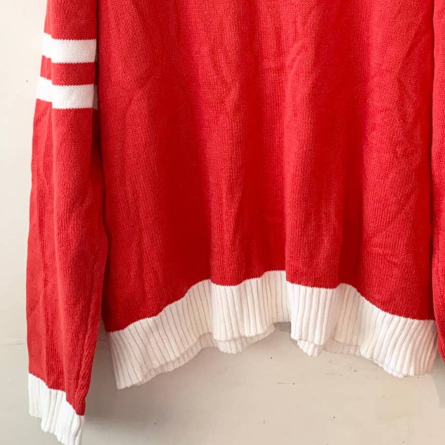 Vintage Red Varsity College Cardigan