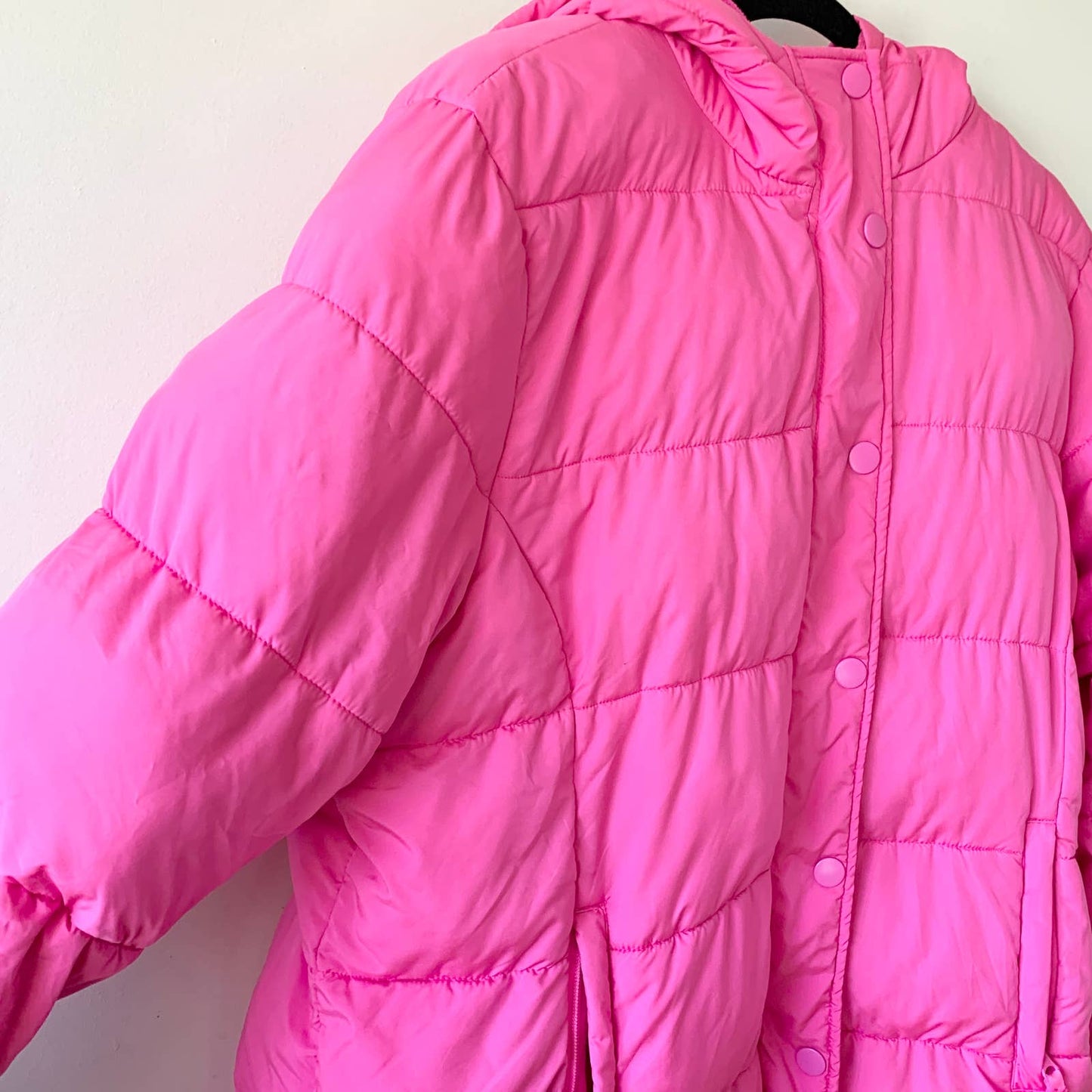 Amazon Essentials Heavyweight Long Sleeve Hooded Neon Pink Puffer Coat XXL