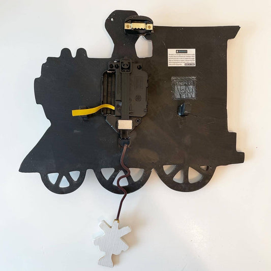 Allen Designs Ahoy Choo Choo Train Pendulum Novelty Wall Clock