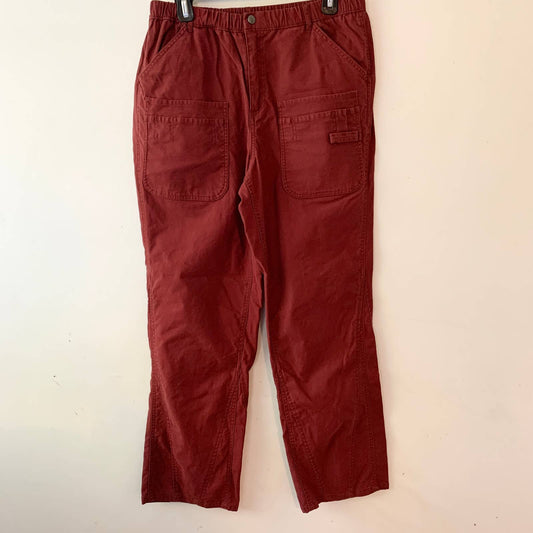 Free People Movement Voyage Cargo Utility Maroon Burgundy Pants Sz Medium