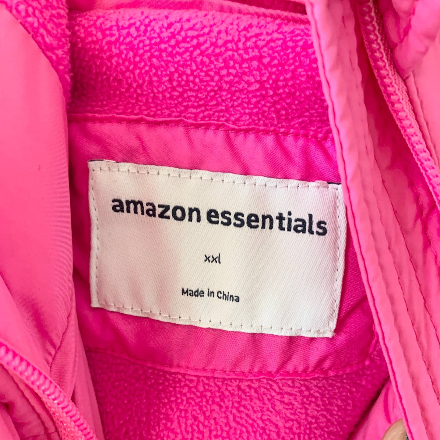 Amazon Essentials Heavyweight Long Sleeve Hooded Neon Pink Puffer Coat XXL