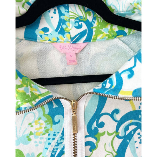 Lilly Pulitzer Skipper Popover Half Zip Crystal Coast Blue Pullover Sweater