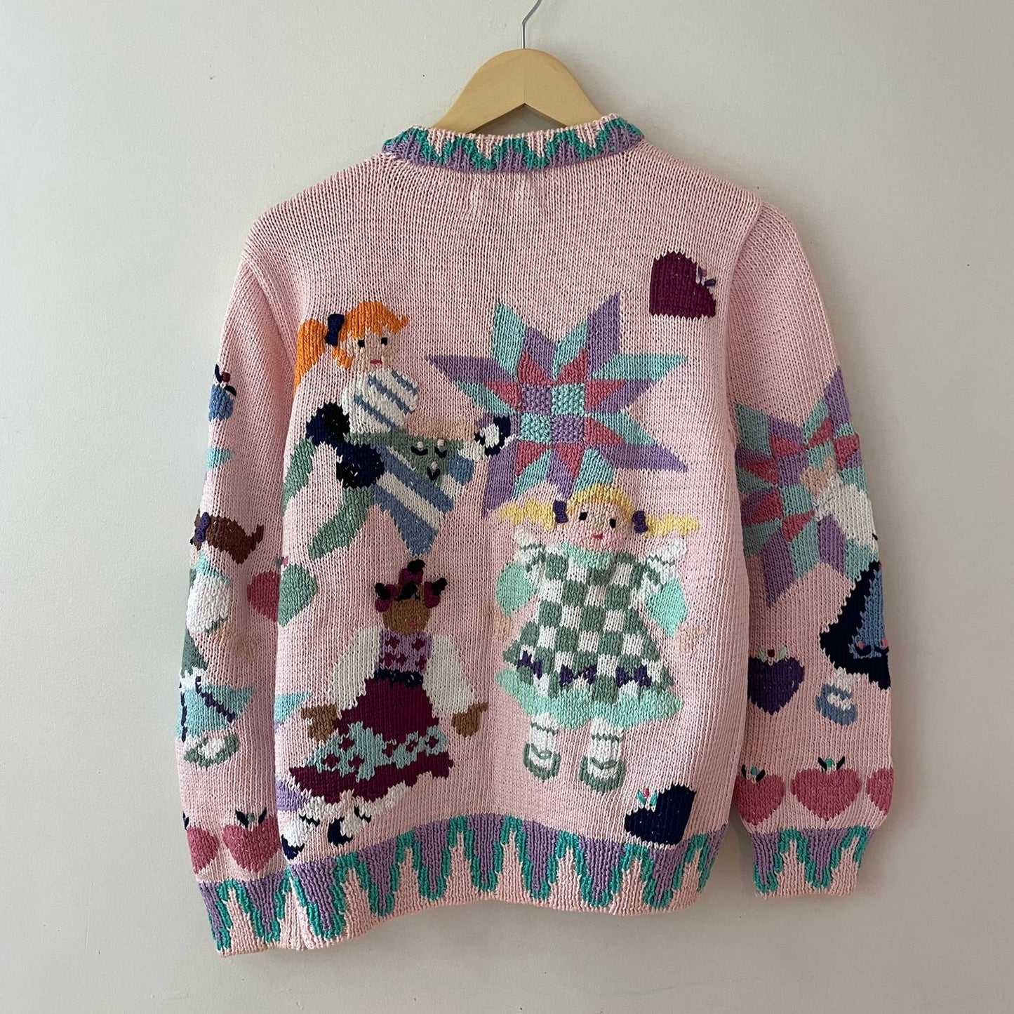 Berek Hand Knit Vintage Girl Pattern Cardigan Sweater
