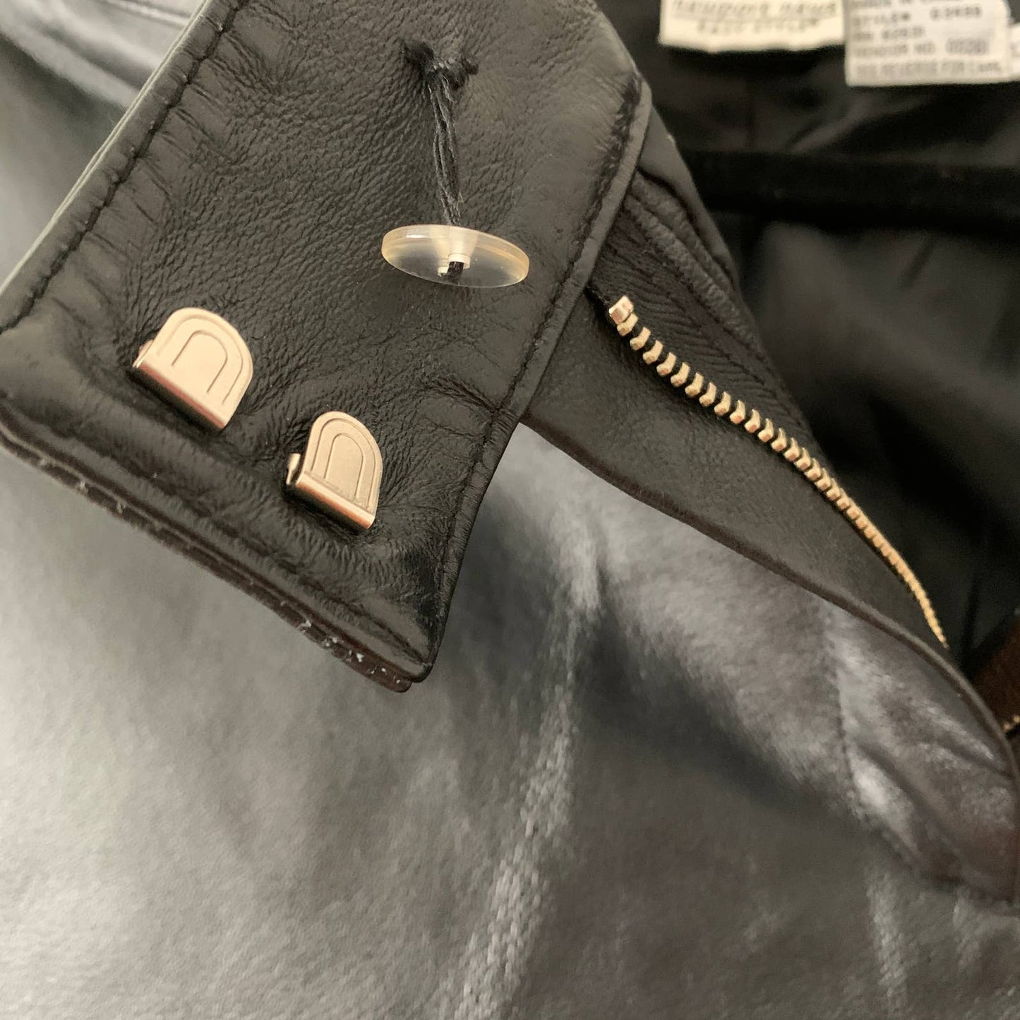 Vintage Newport News Leather Bootcut Petite Black Pants 12P