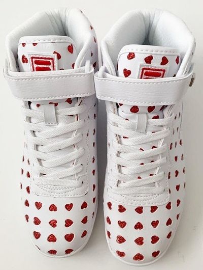 FILA Vulc 13 Heart High Top Athletic Shoes Sneaker Multicolor 8.5