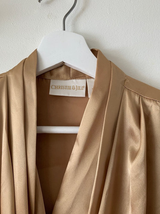 Vintage Christie & Jill Gold Blouse Size 14