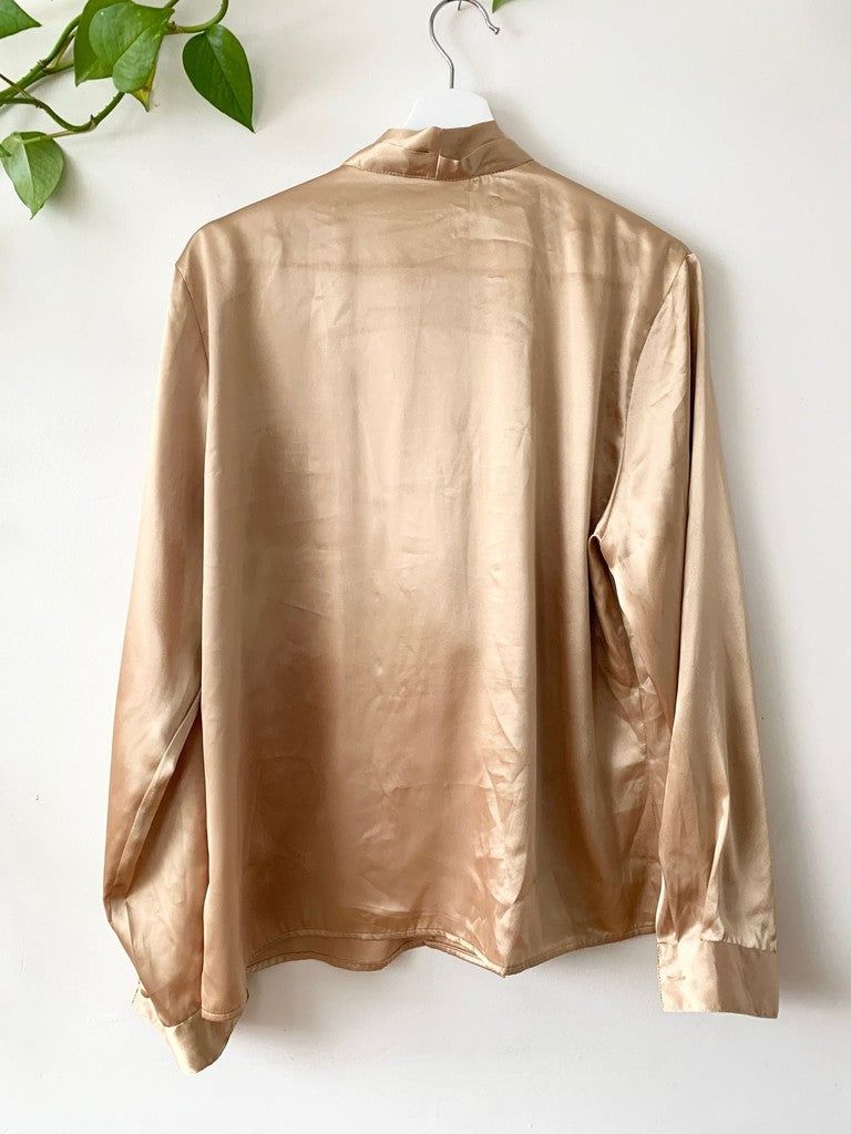 Vintage Christie & Jill Gold Blouse Size 14