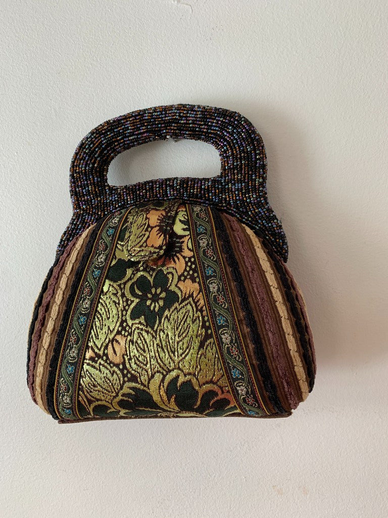 Vintage Y2K Beaded Stripe Mini Purse