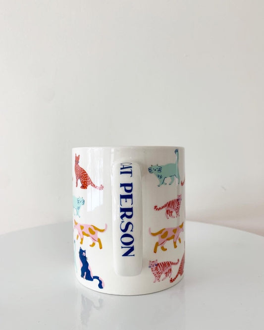 Parker Lane Multicolor Cat Person Mug 16 Oz