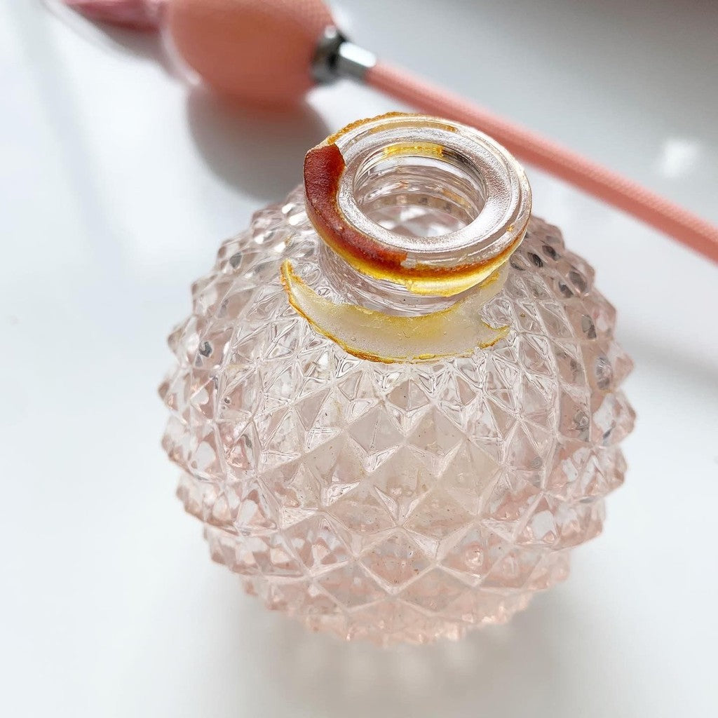 Vintage Empty Pink Fragrance Bottle