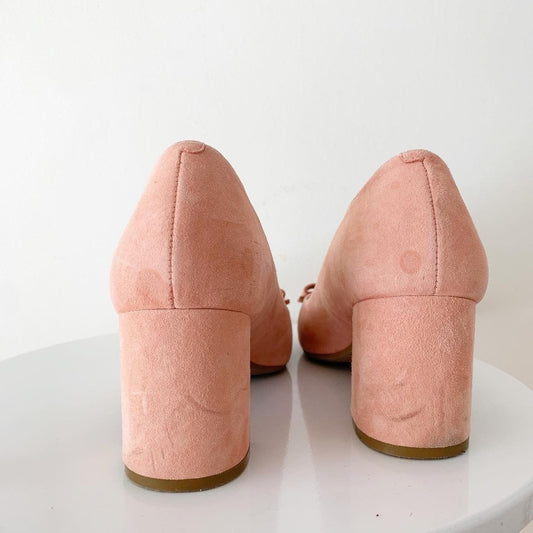 Cole Haan Tali Bow Pump Suede Pump Heel 8.5