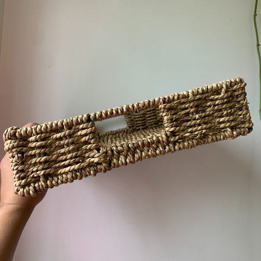 Boho Rectangle Medium Wicker Tray