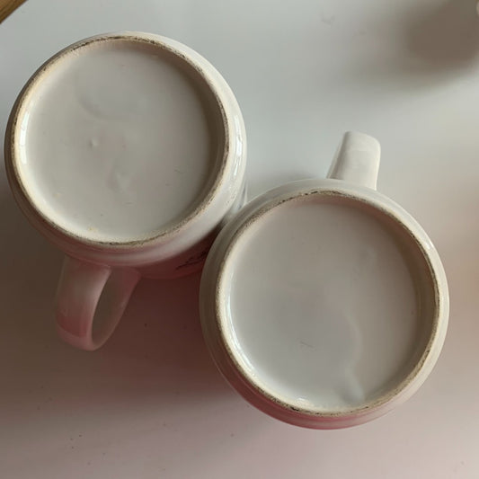 Set of 2 Vintage Floral Mugs
