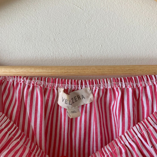 VELZERA Off-the-Shoulder Embroidered Plus Tunic 1X