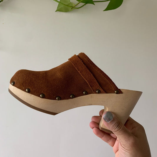 Gap Brown Suede Slip On Clog 6