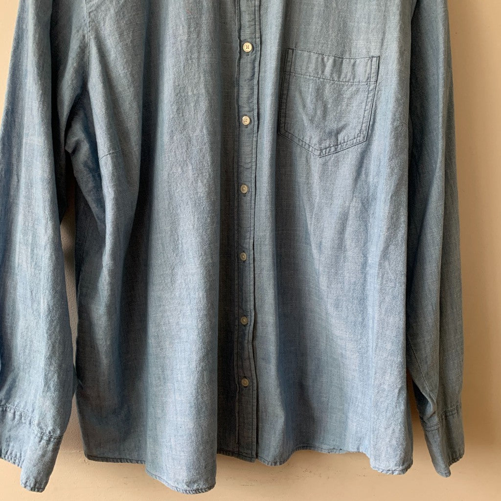 J.CREW Mercantile Long Sleeve Chambray Button-Up Shirt 3X Plus