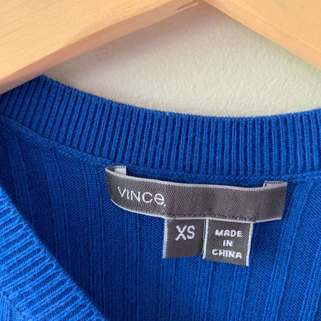 Vince Womens Blue Cashmere Sweater