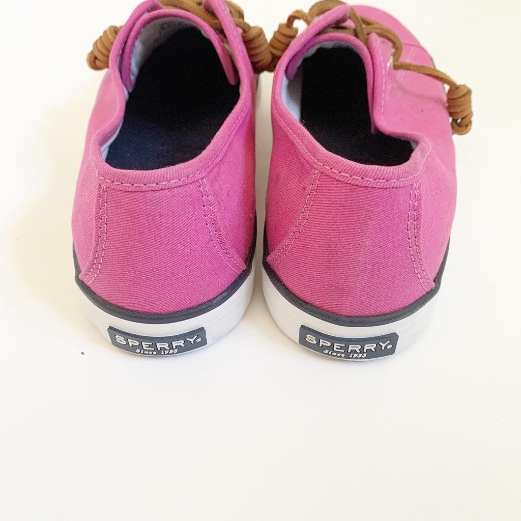 Sperry Top-Sider Canvas Slip On Seacoast Pink Shoes
