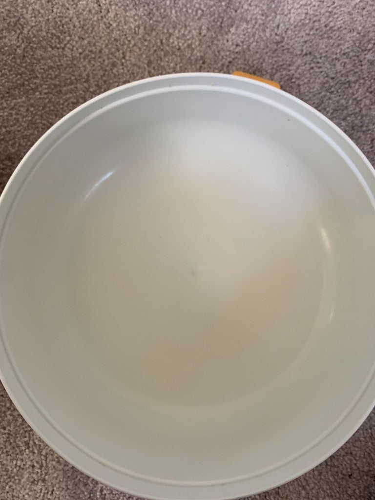 Vintage Sunfrost Therm-O-Ware Bowl/Ice Bucket W/ Lock Lid Mid Century Modern Yellow Green Set of 2