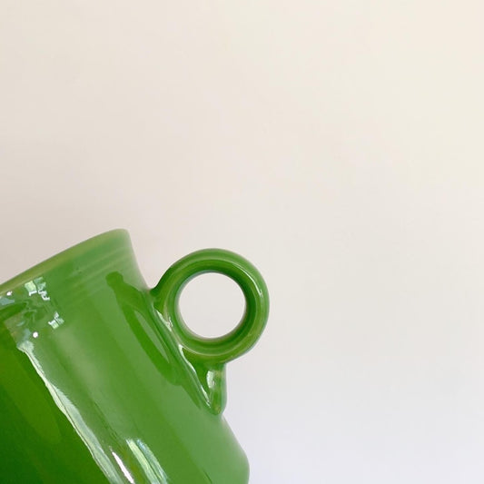 Fiestaware Green Ring Coffee Cup Mug Fiesta HLC Shamrock color 3.5" Fiesta USA Backstamp