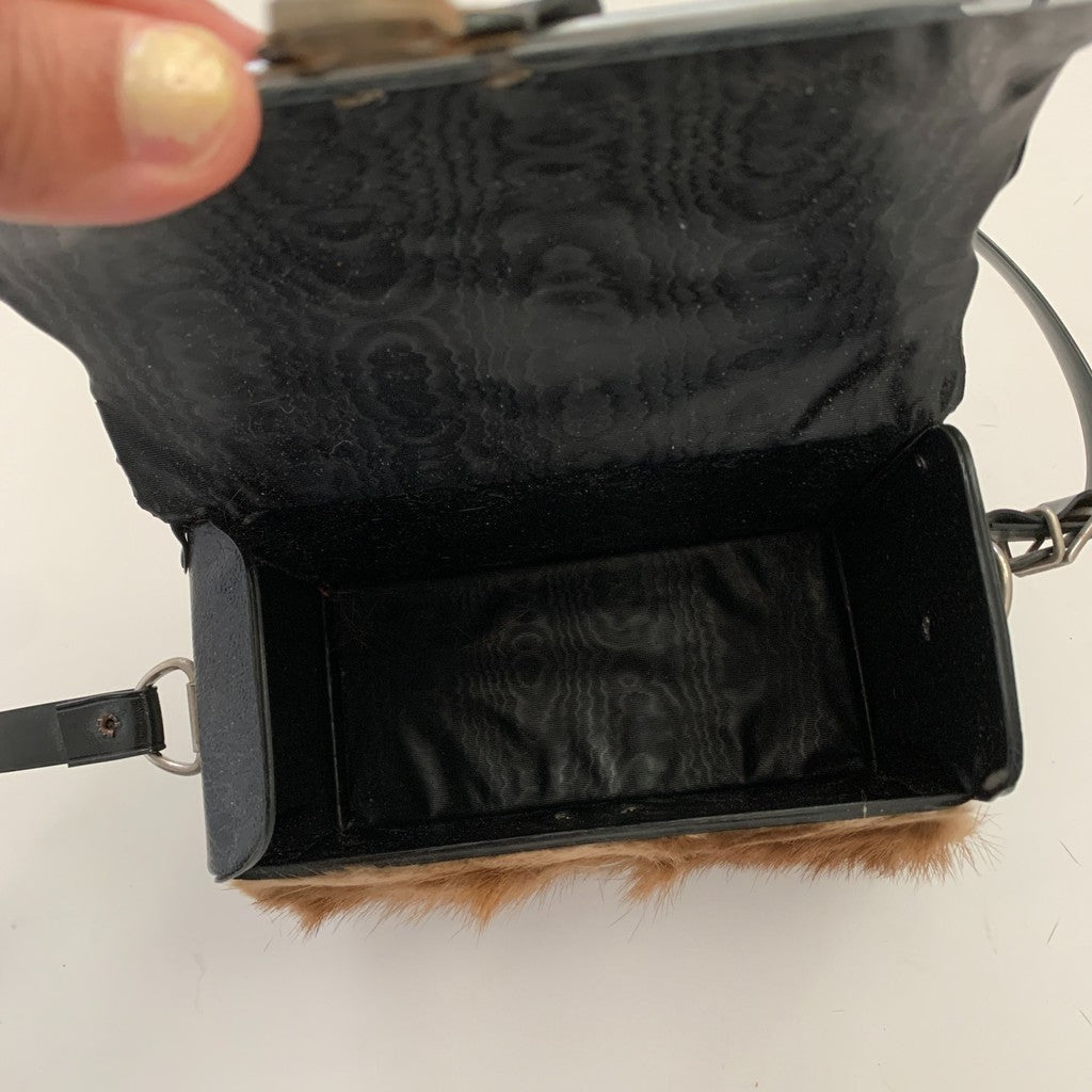 Upcycled Kodak Camera Bag Fur Lined Purse
