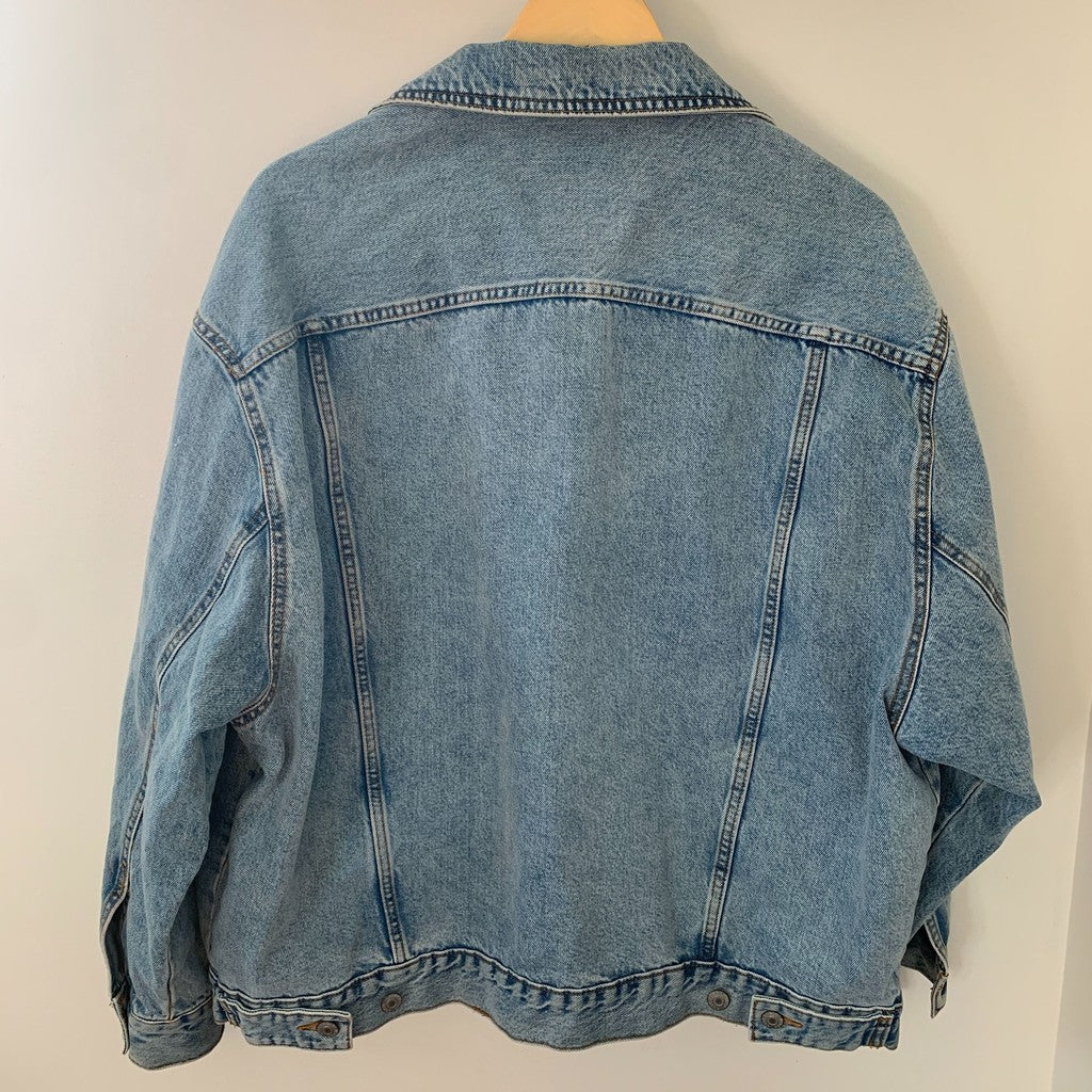 Pull&Bear We Are Denim Oversized Blue Jean Jacket