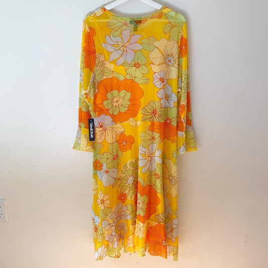 ModCloth Tropicana Isle Mesh Midi Dress 2x