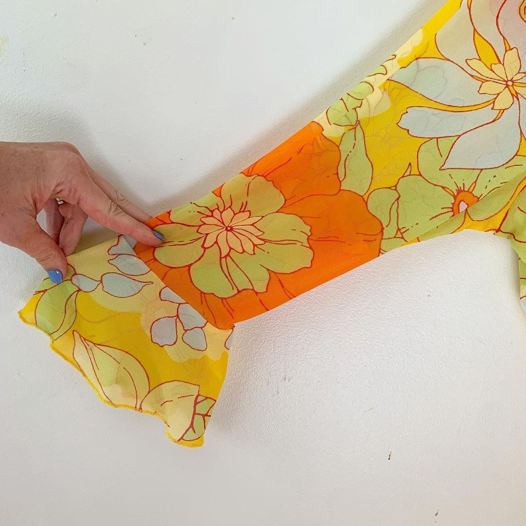 ModCloth Tropicana Isle Mesh Midi Dress 2x