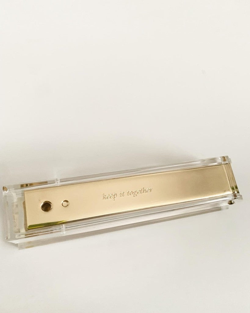 Kate Spade New York Strike Gold Acrylic Desk Accessory Set