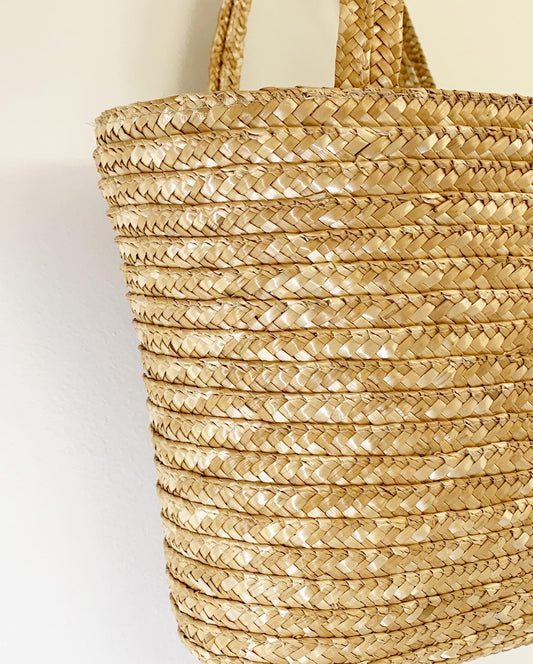 Wicker / Straw Tan Tote Purse